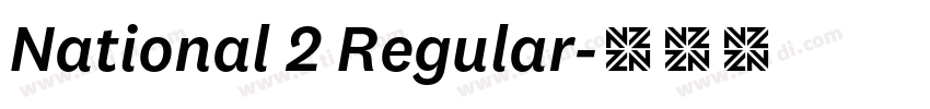 National 2 Regular字体转换